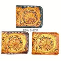 ราคา Wallet กระเป๋าหนังแท้ตอกลาย กระเป๋าสตางค์หนังแท้ กระเป๋าเงิน หนังแท้100% #D007 (7379609943)