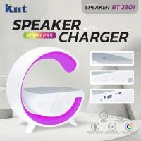 ราคา KNT ลำโพงบลูทูธแสดงไฟ รุ่น BT-2301 รองรับบลูทูธ/USB/TF/FM/AUX Wireless Charging ของแท้ 100% รับประกัน 1 ปี ดีไซน์ทันสมัย (16795367779)