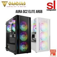 ราคา GAMDIAS AURA GC2 Elite ARGB High Airflow Tempered Glass Mid-Tower ATX Case (พร้อมพัดลม 4 ตัว) (44002033083)