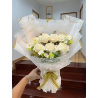 ราคา ช่อดอกกุหลาบ หรูหรา( ช่อดอกกุหลาบช่อใหญ่ กุหลาบสีขาว7ดอก+เดซี่สีขาว ) 299 กุหลาบวาเลนไทนื กุหลาบปัจฉิม รับปริญญา แต่งงาน (52605594928)