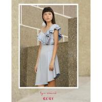 ราคา Lyn around :S เดรสปาดไหล่ข้าง ชุดออกงาน ราตรี สีฟ้า (25150782375)