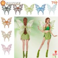 ราคา พระอาทิตย์ขึ้น ปีกนางฟ้าปีกนางฟ้าประกายน้ําหนักเบาหลากสีแฟนตาซีประกายปีกเครื่องแต่งกายผีเสื้อทนทานสําหรับผู้หญิงสาว (52003216217)