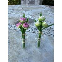 ราคา ดอกบัวกำจิ๋วเข้าช่อใบเตยจากดินปั้นงานแฮนด์เมด (29674528820)