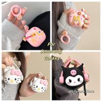 ราคา หูฟังน่ารักแมว Kuromi Samsung Galaxy Buds FE กรณีป้องกันกรณี Galaxy Buds 2 Pro อุปกรณ์เสริมสดสีขาวสีชมพูซิลิโคนอ่อนนุ่ม Anti-drop พร้อมตะขอ Y2K สาว (26903879907)