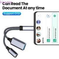 ราคา KISSME 2 in 1 Type-C To USB a Adapter, Type C Converter Splitter USB C OTG Cable Phone Adapter, USB C OTG Cable USB 3.0 Data Charging Cable Y Splitter OTG อะแดปเตอร์ชาร์จแล็ปท็อป (29194034995)