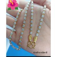 ราคา สร้อยคอเงินแท้ 925 ชุบทองคำขาวนำเข้าจากอิตาลี (25188885725)