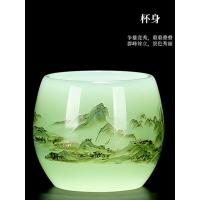 ราคา กลิตเตอร์พันไมล์แม่น้ําภูเขาถ้วยชาถ้วยเดียวผู้ชายผู้หญิงแกะสลักหยกเคลือบ เจี้ยนซาน ผู้เชี่ยวชาญ ถ้วยแขกถ้วยกังฟูชุดน้ําชา (57002685387)