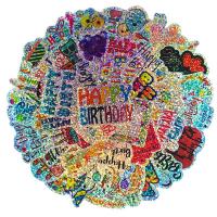 ราคา 44pcs/Pack Laser Happy Birthday Stickers Waterproof Skateboard Motorcycle Guitar Luggage Laptop Bicycle Sticker Kids Toy (23681067886)