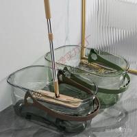 ราคา ถังพลาสติกถังสี่เหลี่ยมถังเดี่ยวในครัวเรือน Mopping Mop Bucket ถังสี่เหลี่ยม Mop Bucket Flat Mop Bucket Wash JI4W (41777843717)