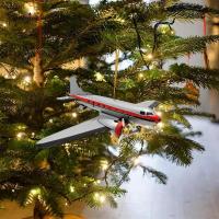 ราคา [lzdjhyke3] Vintage Tinplate Airliner ของเล่น Xmas Tree แขวนเครื่องประดับนํากลับมาใช้ใหม่เครื่องบินขนาดเล็กสําหรับเตาผิงบาร์ผนังบ้าน (53704485229)