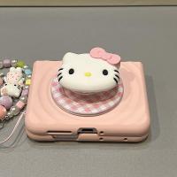 ราคา เหมาะสําหรับ Samsung Galaxy ZFlip7 zflip6 วัยรุ่นสีชมพู Kt Cat ขาตั้งแม่เหล็กเคสโทรศัพท์ Lanyard เปลือกแข็งพับสําหรับ ZFlip 7 6 5 5G N3Flip MixFlip 2 ShockProof ฝาครอบป้องกัน (49652541324)