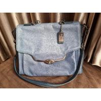 ราคา [Used]NWT Coach Lg Madison Madeline Lizard Emb Leather Satchel Handbag (9469516038)