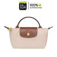 ราคา Longchamp Le Pliage Original Pouch With Handle In Recycled Canvas With Gold Hardware Paper | ของแท้ ตรวจสอบโดย SASOM (44473392430)