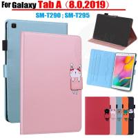 ราคา เคสแท็บเล็ตหนัง PU ฝาพับแม่เหล็ก ลายการ์ตูนน่ารัก พร้อมช่องใส่บัตร และขาตั้ง สําหรับ Samsung Galaxy Tab A (8.0 นิ้ว, 2019) 8.0 นิ้ว SM-T290 SM-T295 TabA T290 T295 (17991953282)