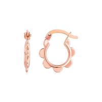 ราคา Nathalias NY ต่างหูห่วงกลีบดอกไม้ ทองคำโรสโกลด์แท้ 14K ขนาดกะทัดรัด RoseGold Scalloped Hoop Earrings (22864306660)