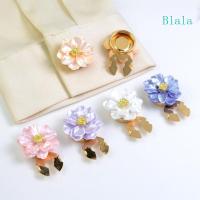 ราคา Blala Alloy Floral Cufflinks Cover Pearlized Flower Button Clip อุปกรณ์เสริมเสื้อผ้า (52103101291)