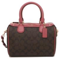 ราคา COACH W MINI BENNETT SATCHEL : F58312 : LIGHT GOLD/BROWN ROUGE (coachbysuphitcha) (994394387)