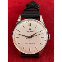 ราคา WALTHAM DELUXE SHOCK RESISTANT 21 JEWELS ระบบไขลาน ตัวเรือนสแตนเลส นาฬิกาผู้ชาย มือสองของแท้ (23375537595)