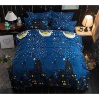 ราคา ชุดผ้าปูที่นอน 6 ฟุต 5 ฟุต 3.5 ฟุต 3 ฟุต 5 ชิ้น พร้อมผ้านวมหนา 6 ฟุต สีน้ำเงินอมฟ้า ลวดลาย ดาวตกชิงช้าสวรรค์ วินเทจ (3858477791)