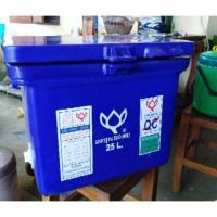 ราคา ถังแช่ ถังเก็บ น้ำแข็ง 25 ลิตร ตราดอกบัว สีน้ำเงิน (22074776416)