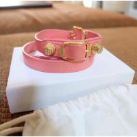 ราคา Balenciaga leather bracelet (used) ของแท้! (2673576183)
