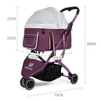 ราคา Dodopet รถเข็นสุนัข จุ20กก.+คาร์ซีท HS413 สีม่วง 3ล้อ( รถเข็นหมา รถเข็นแมว คาร์ซีทหมา รถเข็นสัตว์เลี้ยง ) (10103554492)