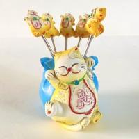 ราคา ที่จิ้มผลไม้ แมวกวักนำโชค ญี่ปุ่นแท้/ของสะสม/ของที่ระลึก (10885938099)