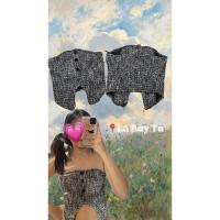 ราคา ✨เสื้อมือสอง✨ เสื้อเกาะอกมือสองผ้าทวิต (56104849900)