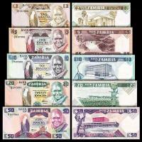 ราคา The End Four Share Zambia 5 ชิ้น/แผ่น (2,5,10,20,50 Kwacha) ธนบัตรชุด Money Man First Edition คอลเลกชันใหม่เอี่ยม251218 (57653249198)