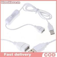 ราคา BL 1 ชิ้น 1 เมตรสาย USB พร้อมสายเคเบิลเปิด/ปิดขยายสลับสําหรับโคมไฟ USB พัดลม USB A (46505412974)