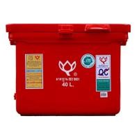 ราคา ถังแช่น้ำแข็ง แช่เนื้อสัตว์หรือผักเพื่อความสดใหม่ได้เสมอ ตราดอกบัว ขนาด 40 ลิตร สีแดง (14774151989)