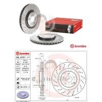 ราคา D09 A731 11 จานเบรคหน้า (ยี่ห้อ BREMBO) BENZ 55AMG SLK R171 (เจาะรู) (HC)/55AMG C W203, 63AMG CLK C209 (เจาะรู) (HC) (8154179134)