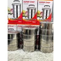 ราคา ปิ่นโตสแตนเลส 3.4.5 ชั้น ขนาด 14 ซม. น้ำหนักเบา พกพาสะดวก ทนทาน ปิ่นโตถวายพระ ปิ่นโตทำงาน ปิ่นโตกับข้าว วัสดุคุณภาพสูง (28924199421)