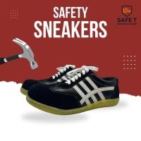 ราคา รองเท้าหัวเหล็กเซฟตี้แฟชั่น หุ้มส้น-ผ้าพียู+หนังกลับ รหัสสินค้า: ST963 สีดำคาดขาว (44225299810)