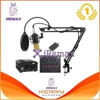 ราคา iRemax BM800 พร้อมอุปกรณ์ห้องอัดครบเซ็ต ไมค์อัดเสียง, ขาตั้งไมค์, Mic Pop Filter, Phantom 48V, USB Sound ,V8 Audio Card (4587829231)
