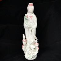 ราคา เจ้าแม่กวนอิม ยืนมังกรหยดน้ำได้ พร้อมลูกศิษย์ กิมท้งเง็กนึ้ง พระโพธิสัตว์กวนอิม งานเซรามิคฮกเกี้ยนดินขาวสวยงาม 滴水观音 (5796601873)