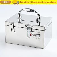 ราคา POLI Bank รหัสผ่าน Lock-Box, ล็อครวม/Padlock กล่องเงินสดสแตนเลส, ความปลอดภัยการเงินสําหรับงานหนักแบบพกพากล่องเงินร้านสะดวกซื้อ (43928141249)
