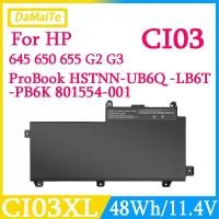 ราคา CI03 G3แบตเตอรี่แล็ปท็อปสำหรับ HP ProBook 640 G2 645 G2 650 G2 655 G3 640 CI03XL 645 650 G3 655 G3 820 801554-001 (29803381552)