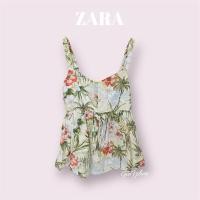 ราคา [USED] ZARA แท้ Top เสื้อสายเดี่ยวทะเล (26516413818)