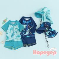 ราคา ชุดว่ายน้ำแขนสั้นสำหรับลูกคุณ ออกแบบลายเสือค้างคาวและโลมา ประกอบด้วยเสื้อยูนิฟอร์ม กางเกงขาสั้น และหมวก (41711597321)