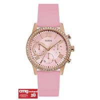 ราคา Guess นาฬิกาข้อมือผู้หญิง สายสายซิลิโคน รุ่น W1135L,W1135L2 - สีโรสโกลด์-ชมพู (4105021477)