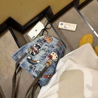 ราคา กระเป๋าผ้าใบคิตตี้สไตล์ใหม่2025คิตตี้ภาพประกอบย้อนยุคถังประเภทความจุขนาดใหญ่ยักษ์สามารถถือการ์ตูนน่ารักไหล่ข้างเดียวกระเป๋าถังหญิ (55805410052)