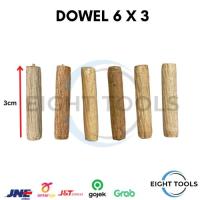 ราคา เดือยไม้วัด 6mm x 30 mm จํานวน 100 ชิ้น | เดือยใส่มะฮอกกานี | เดือยโผล่ 6มม (57651543700)