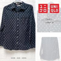 ราคา Uniqlo เสื้อเชิ้ต มือสอง ลายจุด (2681270753)