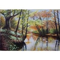 ราคา ภาพวาดสีน้ํามันมือทาสี 100% - ฉากรุ่งอรุณ (40x60 ซม.) (28240030199)