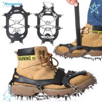 ราคา HONEYROOM รองเท้าลุยหิมะ Spikes เดินป่าปีนเขาป้องกันการลื่นไถล 24 ฟันปีนเขา (51055660039)