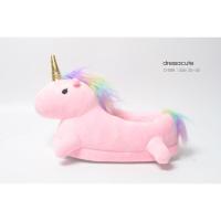 ราคา รองเท้าใส่ในบ้าน รูปตัวม้ายูนิคอร์น (Unicorn) ( สีชมพู ) (1558080440)