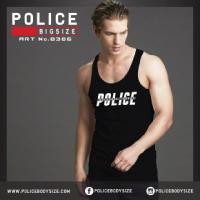 ราคา Police เสื้อกล้าม ทรง Slim Fit ขาว ดำ เทา (B386) (14997381238)