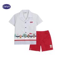 ราคา ENFANT (อองฟองต์) เสื้อแขนสั้น+กางเกงสามส่วน สำหรับเด็ก 1-2 ปี คอลเล็กชั่น เรนเดียร์ ผ้าคอตตอน 100% สีเทาอ่อน (29369528319)