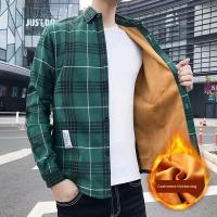 ราคา gq เสื้อเชิ้ต mave.matters เสื้อโค้ทรักษาความอบอุ่นบุขนสำหรับฤดูหนาวเสื้อเชิ้ตลายสก๊อตลำลอง (44950768083)